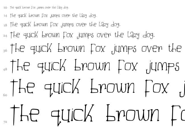 Beautiful Aria font waterfall